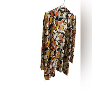 Kasper Multicolor Abstract Cardigan